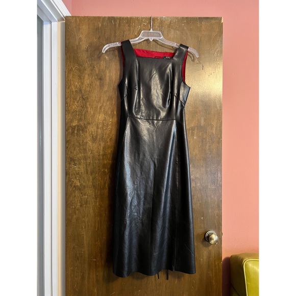 BCBG Max Azria Collection leather black apron - Picture 1 of 2